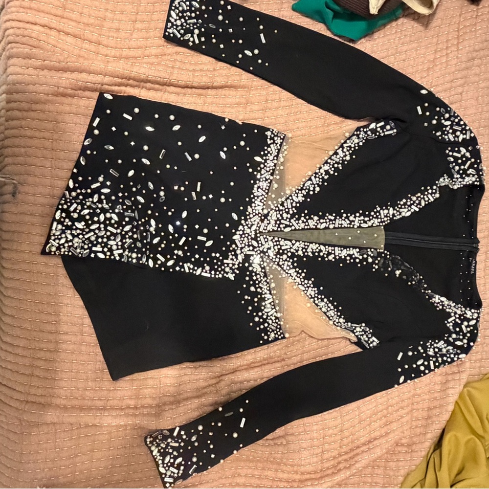 Black and White Embellished Romper
